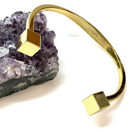 Designer J. Crew Gold-Tone Double Square Cube Fashionable Cuff Bracelet