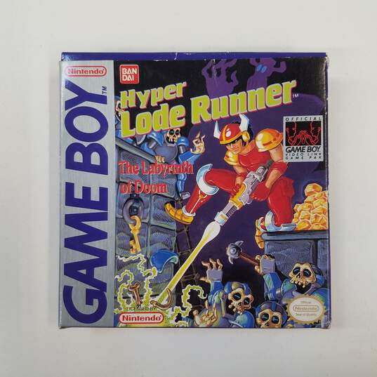 Hyper Lode Runner - Game Boy (Near CIB) image number 1