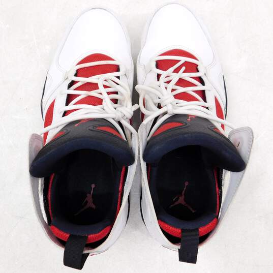 Jordan Flightclub 91 White Black Gym Red Men's Shoes Size 9 image number 3