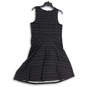 Womens Black Sleeveless Back Zip Knee Length Fit & Flare Dress Size 12 image number 2