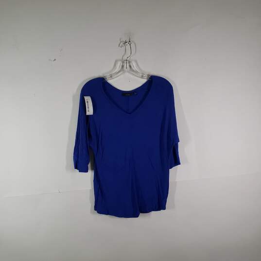Womens Regular Fit V-Neck 3/4 Dolman Sleeve Pullover Blouse Top Size Medium image number 1