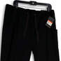 NWT Mens Black Elastic Waist Zip Pocket Drawstring Jogger Pants Size Medium image number 4