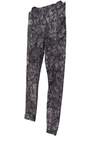 Womens Gray Floral Skinny Leg Activewear Compression Leggings Size Small image number 2