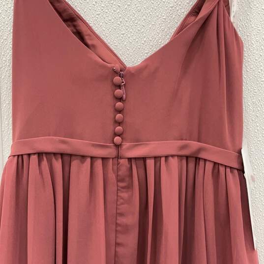 NWT AZAZIE Womens Pink Sleeveless Sweetheart Neck Back Zip Maxi Dress Size A6 image number 4