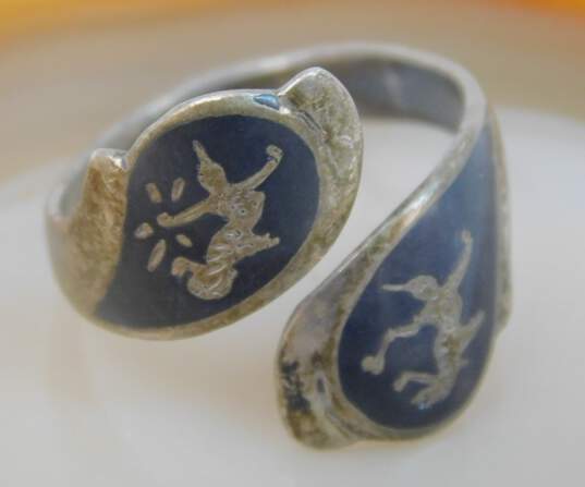 Vintage Siam Sterling Silver Ring & Cuff Links image number 4