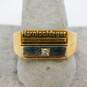 Men's Vintage 10K Yellow Gold 0.06 CT Diamond Harnischfeger Ring 9.7g image number 2