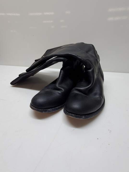 Frye Black Leather Melissa Tall Riding Boots Wms Size 8 image number 2