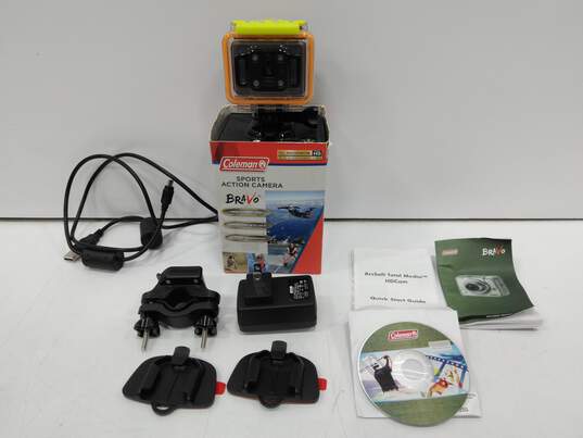 Coleman Action Camera Bravo w/Box and Accessories image number 1