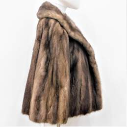 Vintage Nicolai Furs Women's Taupe Grey Brown Mink Fur Mid-Length Coat alternative image