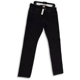 NWT Mens Blue Denim Dark Wash Pockets Stretch Straight Jeans Size 32x34
