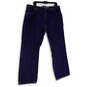 Mens Blue Denim Dark Wash Pockets Stretch Straight Leg Jeans Size 40x30 image number 1
