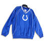 Mens Blue Indianapolis Colts Long Sleeve Pullover Windbreaker Jacket Size L image number 1