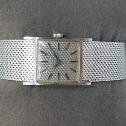 Juvenia 861173 Vintage 17 Jewels Silver Tone 19mm Stainless Steel Tank Watch alternative image