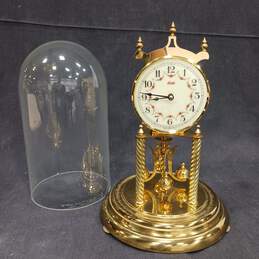 Vintage Kieninger & Obergfell Skelton Dome Clock with Key alternative image