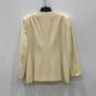 Christian Dior Womens Cream Long Sleeve One Button Blazer Size 16 With COA image number 2