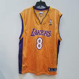 Reebok Mens Orange Los Angeles Lakers Kobe Bryant #8 NBA Jersey Size XL