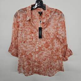 TALBOTS Pink Button Up Collared Blouse