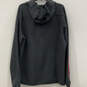 Mens Black Long Sleeve Quarter Zip Hooded Pullover Athletic Jacket Size L image number 2