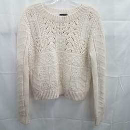 Vince Camuto Cream Cable Knit Sweater Women's Size S