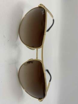 Mens Brown Gradient Lens Metal Frame Aviator Sunglasses J-0550898-H