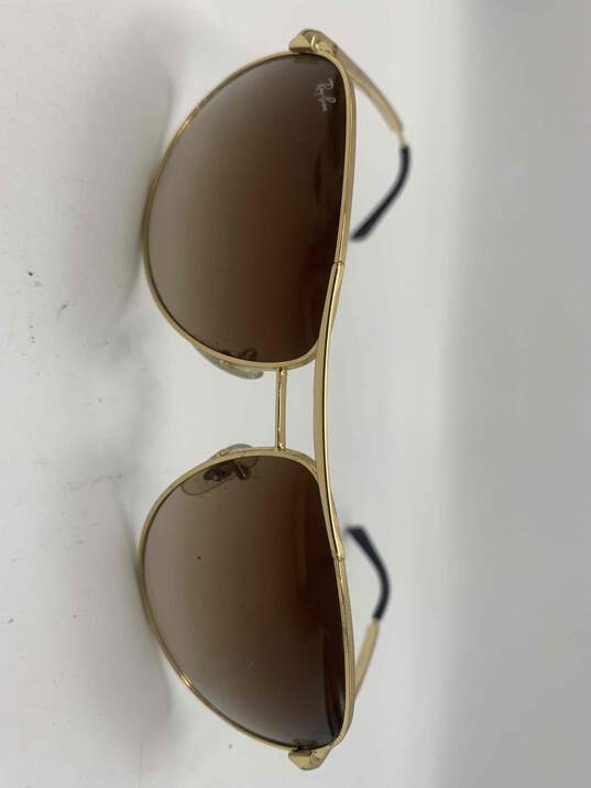 Mens Brown Gradient Lens Metal Frame Aviator Sunglasses J-0550898-H image number 1
