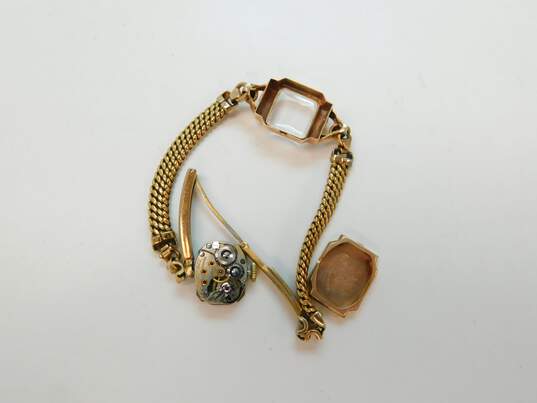 Ladies Vintage Longines 14K Gold Case Gold Filled Band 17 Jewels Watch 15.6g image number 7