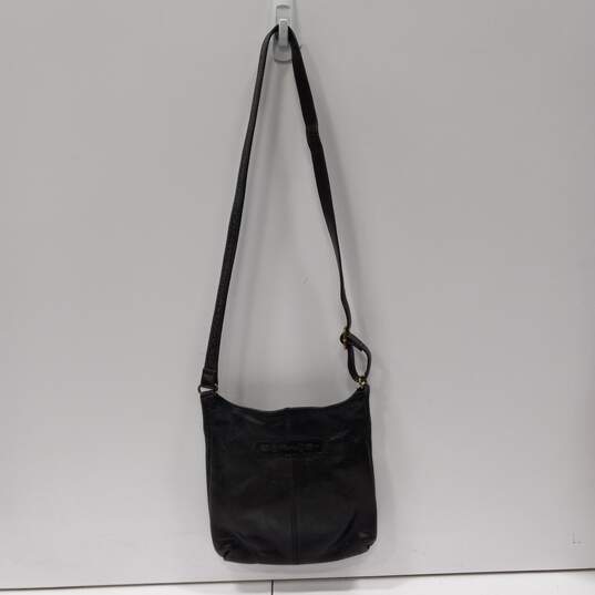 Fossil Black Leather Crossbody Bag image number 4