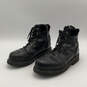 Mens Abercorn D95326 Black Leather Steel Toe Lace Up Biker Boots Size 10.5M image number 4