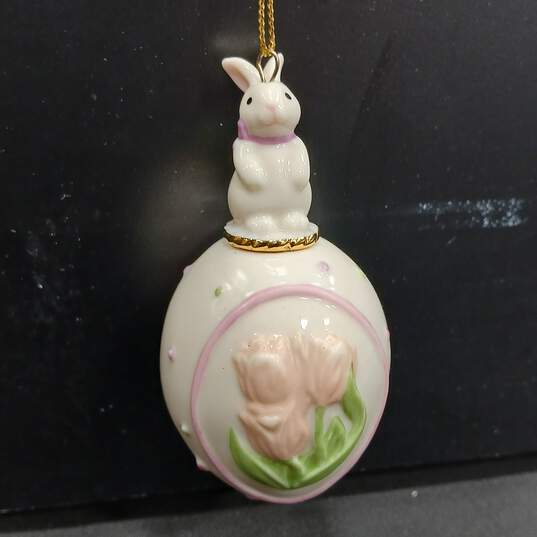 Lenox Bunny Ornament IOB image number 2