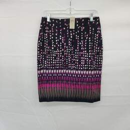 Ann Taylor Black & Purple Lined Pencil Skirt WM Size 4 NWT alternative image