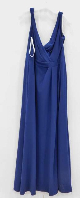 Davids Bridal Blue Straight Dress Sz 14