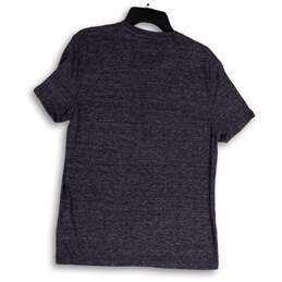 Mens Blue Heather Linen Blend Short Sleeve Vintage Henley Neck T-Shirt Sz M alternative image