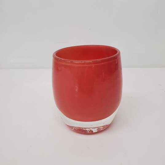 Collectable Glassybaby Handblown Votive Sunset Candle Holder image number 1