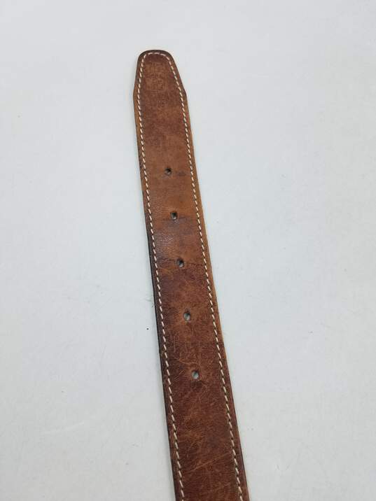 Authentic Givenchy Brown Men's Belt 34 image number 4
