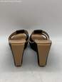 Authentic Salvatore Ferragamo Womens Black Wedge Platform Sandals Size 6C image number 5