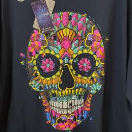 Mi Tierra Multicolor Skull Face EGG Men's Shirt Size L-XL With TAG alternative image