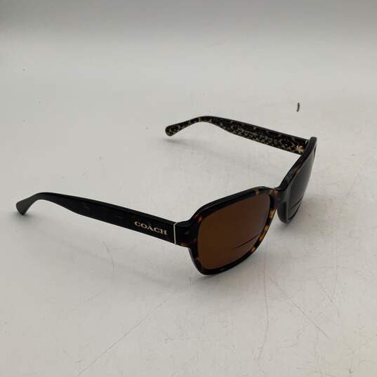 Womens HC8232 Brown Tortoise Frame Brown Lens Adjustable Rectangle Sunglasses image number 2