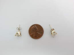 14K White Gold Cubic Zirconia Stud Earrings 1.7g alternative image