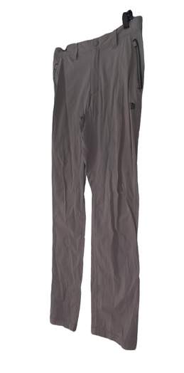 Mens Gray Flat Front Pockets Casual Straight Leg Chino Pants Size 32 alternative image