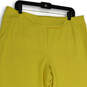 Womens Yellow Flat Front Welt Pockets Straight Leg Ankle Pants Size 2.5 image number 3