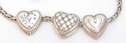 Brighton Heart Charm & Scrolled Link Silver Tone Bracelets 43.4g alternative image