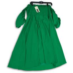 NWT Rebdolls Womens Green Holly Ruffle Sweetheart Neck A-Line Dress Size XL alternative image