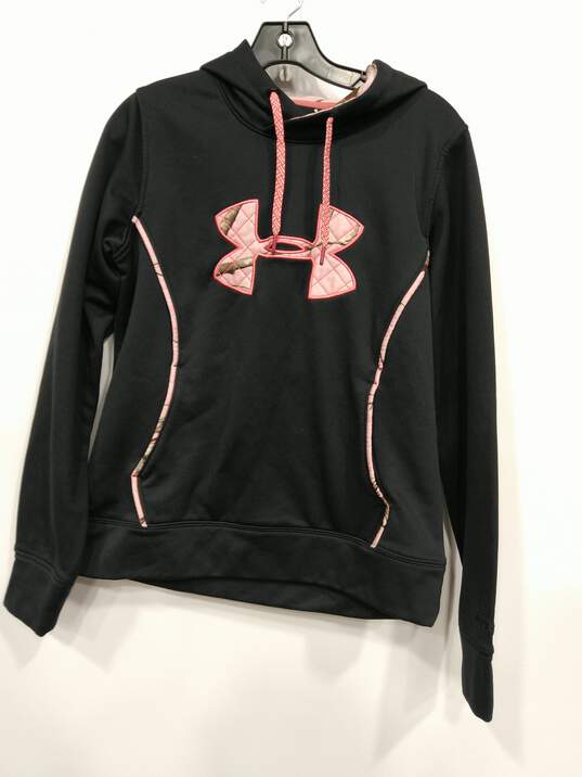 Women's Black & Pink Sports Hoodie Size M image number 1