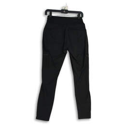 Womens Black Elastic Waist Zip Pocket Pull-On Compression Leggings Size 4 alternative image