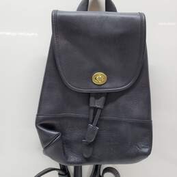 Vintage COACH Daypack Black Leather Drawstring Mini Backpack Bag 9960 alternative image