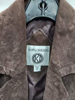 Kathy Ireland Brown Suede Jacket Women's Size M alternative image