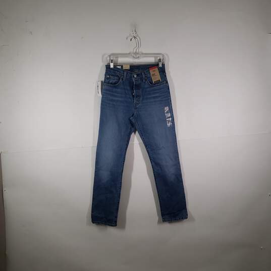 NWT Mens 501 Original Fit Medium Wash Denim Straight Leg Jeans 27X30 image number 1