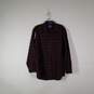 Mens Plaid Virgin Wool Long Sleeve Collared Button-Up Shirt Size Medium image number 1