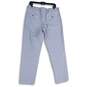 J. Crew Womens Blue White Striped Flat Front Slash Pocket Ankle Pants Size 33X30 image number 2