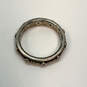 Designer Pandora S925 ALE 60 Sterling Silver Engraved Rhinestone Band Ring image number 3